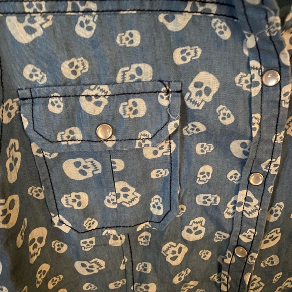 XL - skull denim shirt - Bluenotes - Picture 3 of 4